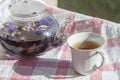 Breakfast with gerbal tea