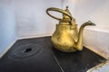 Kettle in Dracula Castle in Bran town, Romania Royalty Free Stock Photo