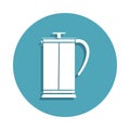 kettle icon in badge style. One of kitchen tools collection icon can be used for UI, UX Royalty Free Stock Photo