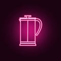 kettle icon. Elements of kitchen tools in neon style icons. Simple icon for websites, web design, mobile app, info graphics Royalty Free Stock Photo