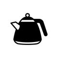 Black solid icon for Kettle, kettledrum and beverage