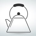 kettle icon vector, solid logo illustration, pictogram isolated on white Royalty Free Stock Photo