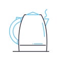 kettle line icon, outline symbol, vector illustration, concept sign Royalty Free Stock Photo