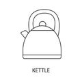Kettle line icon vector for marks on food packaging