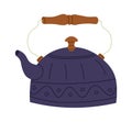 Kettle for matcha tea brewing flat icon