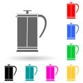 kettle multi color style icon. Simple glyph, flat vector of kitchen tools icons for ui and ux, website or mobile application Royalty Free Stock Photo