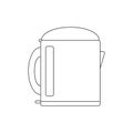 Kettle outline flat icon vector design illustration