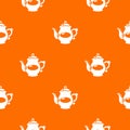 Kettle porcelain pattern vector orange Royalty Free Stock Photo