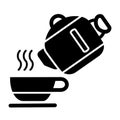 Kettle Pouring Water into Cup Vector Icon