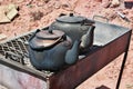 The kettle on the road in Asir region, Saudi Arabia