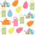 Kettle seamless pattern. It is located in swatch menu, im Royalty Free Stock Photo
