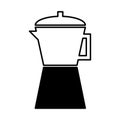 Kettle silhouette isolated icon