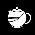 Kettle with tea dark mode glyph icon