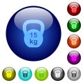 Kettlebel 15 Kg color glass buttons