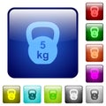 Kettlebel 5 Kg color square buttons