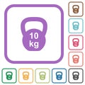 Kettlebel 10 Kg simple icons