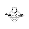 Kettlebell, barbell badges. Fitness club logo. Gym symbols. Bodybuilding sign. Vector.