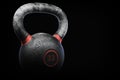 Kettlebell on black background