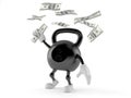 Kettlebell character catching money