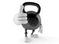 Kettlebell character with thumbs up