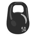 Kettlebell equipment icon cartoon vector. Gym weight