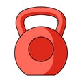 Kettlebell fitness equipment. Sport and bodybuilding item.