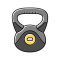 kettlebell fitness sport color icon vector illustration