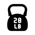 kettlebell fitness sport glyph icon vector illustration