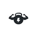 kettlebell gym fitness logo vector icon template Royalty Free Stock Photo