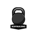 Kettlebell icon. Bodybuilding logo emblem label design. Weight badge. Sport equipment. Vector.