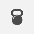 Kettlebell icon isolated on white background. Vector illustration Royalty Free Stock Photo