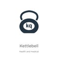 Kettlebell icon vector. Trendy flat kettlebell icon from health collection isolated on white background. Vector illustration can Royalty Free Stock Photo