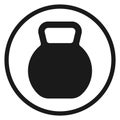 Kettlebell icon. Weight lifting symbol. Gym sign