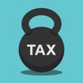 Kettlebell, weight, tax concept Royalty Free Stock Photo