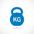 Kettlebell weight vector icon
