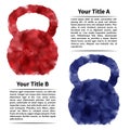 Kettlebells with user infotext, watercolor effect Royalty Free Stock Photo