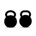 Kettlebells weight vector icon