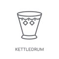 Kettledrum linear icon. Modern outline Kettledrum logo concept o