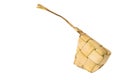 Ketupat food. Malaysian or Indonesian traditional food on white background