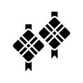 Ketupat icon or logo isolated sign symbol vector illustration