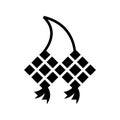 Ketupat icon or logo isolated sign symbol vector illustration