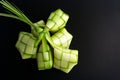 Ketupat Rice Dumpling On Black Background