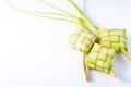 Ketupat rice dumpling, eid mubarak theme background