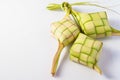 Ketupat rice dumpling, eid mubarak theme background Royalty Free Stock Photo