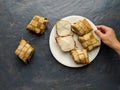 Ketupat, special dish served at Eid al Fitr celebration in Indonesia