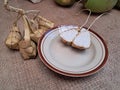 Ketupat, special dish served at Eid Mubarak / Ied Fitr celebration in Indonesia.