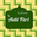 Ketupat Vector Illustration Texture for Eid Text Background