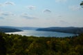 Keuka Lake bluff overlook vista during Autumn season Royalty Free Stock Photo