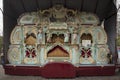 KEUKENHOF PARK, LISSE, NETHERLANDS - APR 09, 2018 : Detail Mechanic Street Organ De Adriaen performing on annual Keukenhof flower