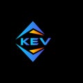 KEV abstract technology logo design on Black background. KEV creative initials letter logo concept